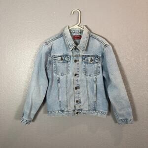 Chaps Denim True American Brand Small Petite 100% Cotton Distressed Jacket